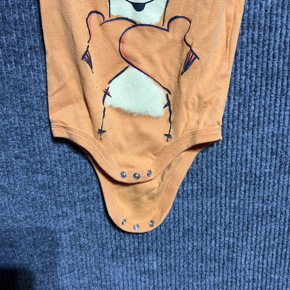 Disney Baby Bodysuit Kids 18M Orange Tigger Winnie the Pooh Short Sleeve Romper